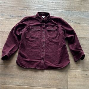 L.L. Bean Women's Burgundy Button Down Shirt
